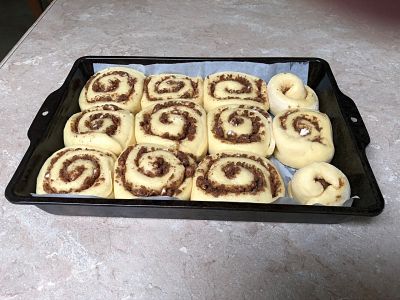 Cinnamon Rolls from Joy of Baking
Ready to go into the oven
