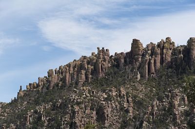 Views in Chiricahua National Monument
 We hiked the Lower Rhyolite Canyon trail to the junction with the  Sarah Deming trail, bound for the Heart of Rocks.  We never made it that far, prudently saving enough energy for the return home to the ranger station.  These views lined the trail we did hike though, and made the hike worthwhile.
Keywords: CHIRICAHUA NM
