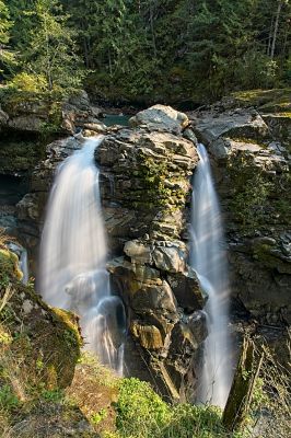 Nooksack Falls on the Mt Baker Highway
This is the best I could do over the cyclone fence guarding these falls from stupid human tricks.  One of my earliest experiments with long exposures and Neutral Density filters.
